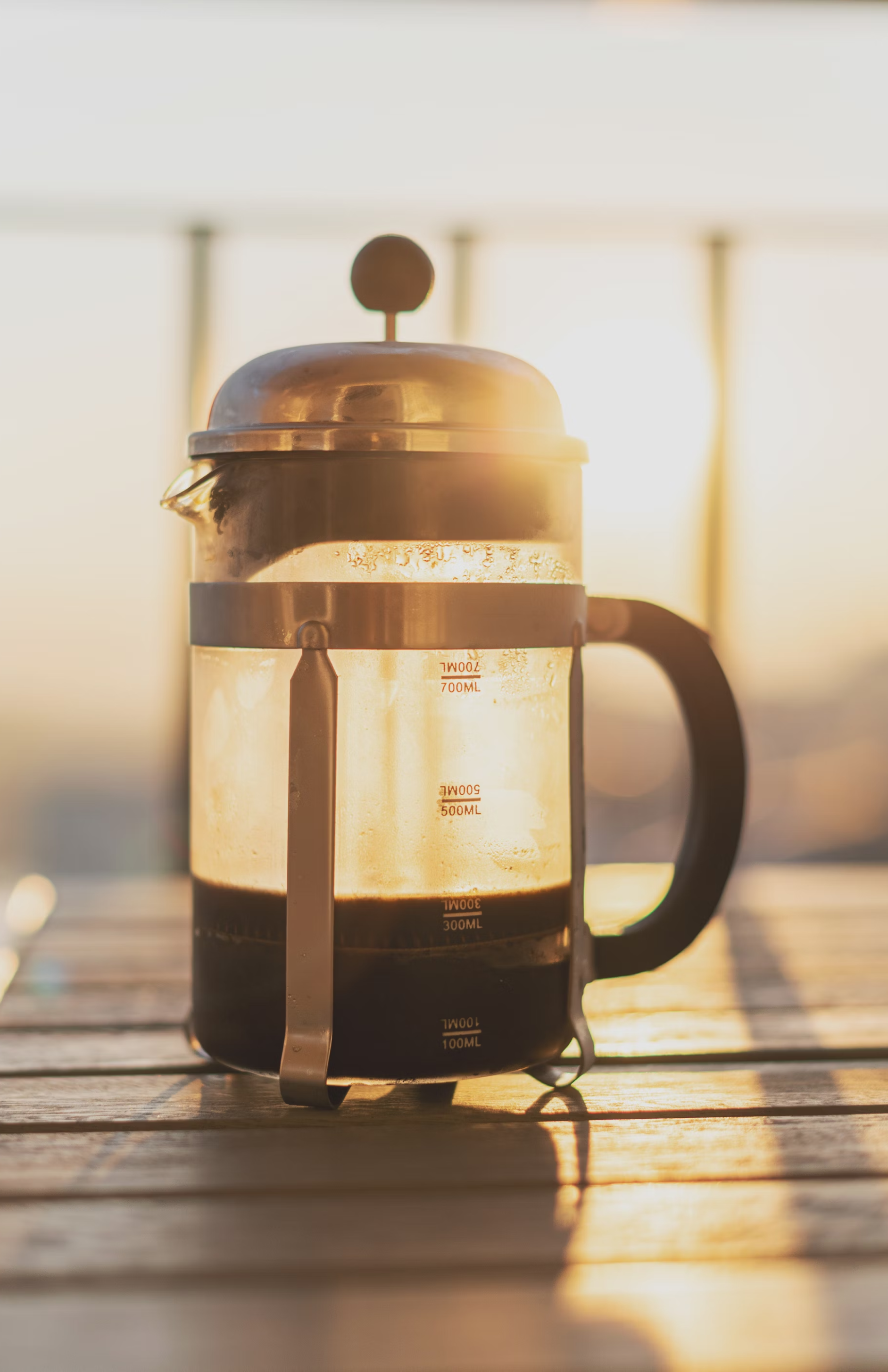A picture of a french press
